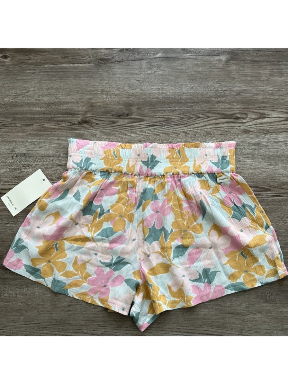 ONeill Gabi Floral Pull On Shorts Girls XL Viscose Beach Summer Smocked NWT - Picture 6 of 10
